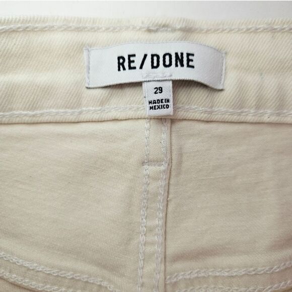 NWT Re/Done x LEVI'S 90s High Rise Straight Leg Ankle Crop Jean Vintage White 29 - Picture 5 of 7